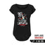 Loose women's t-shirt "Flying Pin up" black