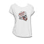 T-shirt Femme loose "Poulette Skull by Succub" blanc
