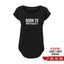 Women's round neck T-shirt "Born to Kick your ass" black