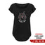 T-shirt Femme col V "Hell Yeah Leopard" Noir