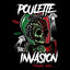 T-shirt femme, col rond "Poulette Invasion" Noir