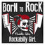 Teeshirt femme col rond "Born To Rock" Noir