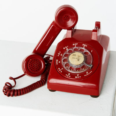 vintage red phone