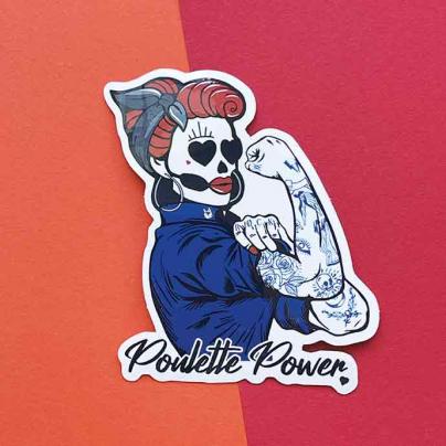 Patchs & Stickers Sticker vinyl "Rosie Power Poulette"