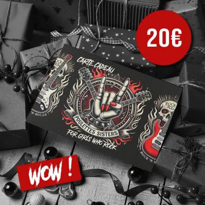 Cartes Cadeaux Carte cadeau "WOW" Poulettes Sisters d'une valeurs de 20€