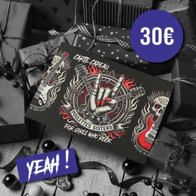 Cartes Cadeaux Carte cadeau "YEAH" Poulettes Sisters d'une valeurs de 30€