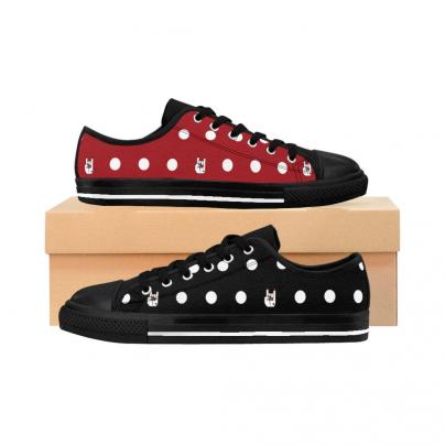 Chaussures Punky Brewter Sneakers basse bicolore "Hell Dots" Noir et Rouge